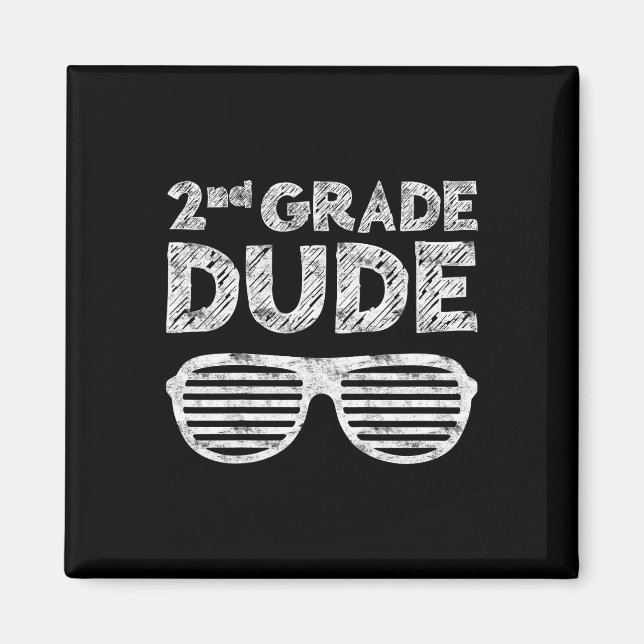 Kids 2nd Grade Dude Second Grade Byck To School  Magnet (Front)