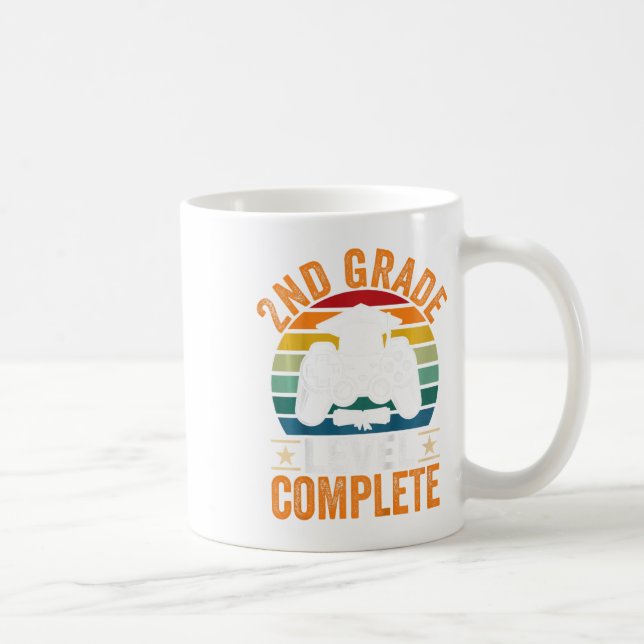 Kids 2nd Grade Level Complete Cute Gamer Class Of  Coffee Mug (Right)
