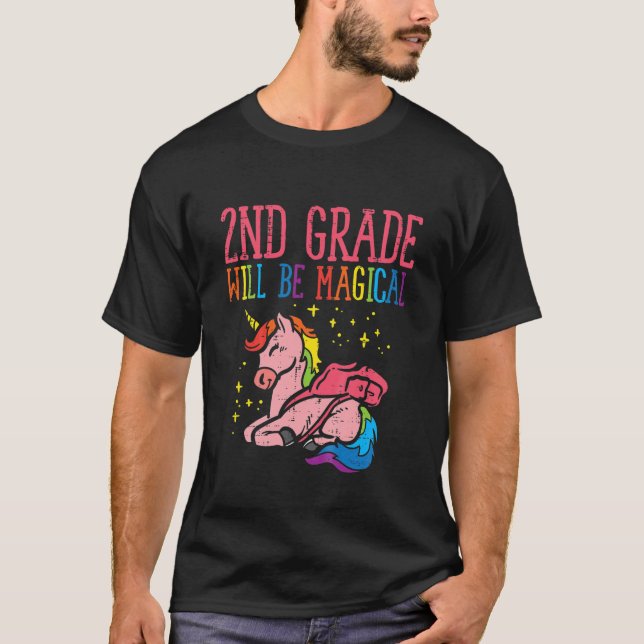 Kids 2Nd Grade Second Magical Unicorn First Day Of T-Shirt (Front)