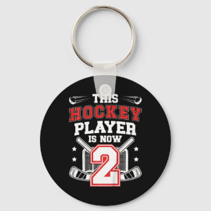 Kids 2nd Ice Hockey Birthday Two Year Old Ice Hock Key Ring