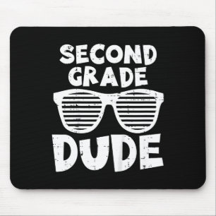 Kids 2nd Second Grade Dude Ck To School First Day Mouse Mat