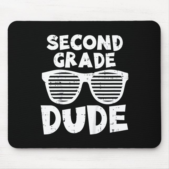 Kids 2nd Second Grade Dude Ck To School First Day  Mouse Mat (Front)