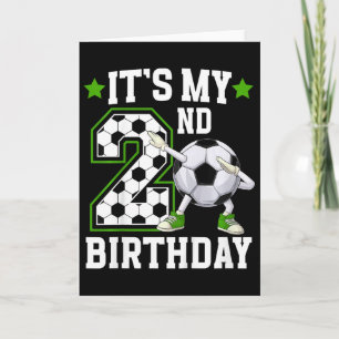 Kids 2nd Soccer Birthday Party 2 Year Old Soccer P Card