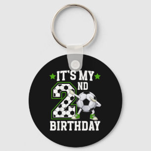 Kids 2nd Soccer Birthday Party 2 Year Old Soccer P Key Ring