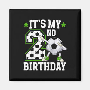 Kids 2nd Soccer Birthday Party 2 Year Old Soccer P Magnet