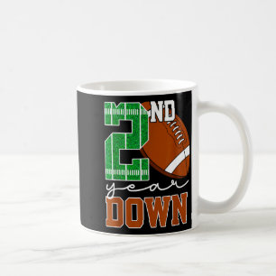 Kids 2nd Year Down Football Birthday Boy Party 2 Y Coffee Mug
