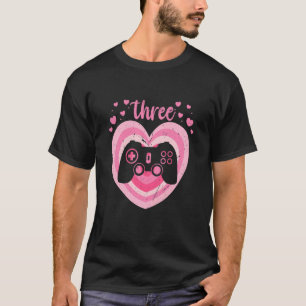 Kids 3 Year Old Cute Gamer Birthday Girl 3rd B day T-Shirt
