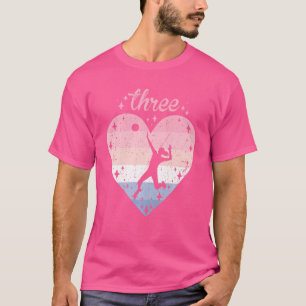Kids 3 Year Old Cute Volleyball Birthday Girl 3rd  T-Shirt