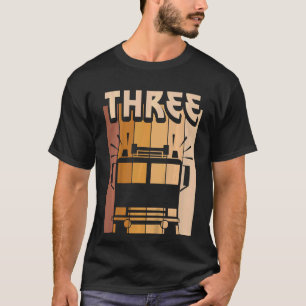 Kids 3 Year Old Fire Truck Birthday Boy Girl 3rd B T-Shirt