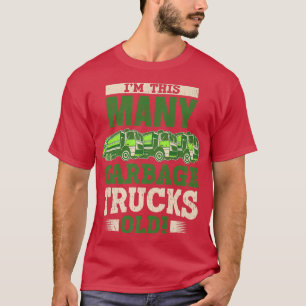 Kids 3 Year Old Garbage Truck 3rd Birthday Garbage T-Shirt