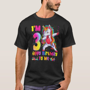Kids 3 Year Old Girls Teens Unicorn 3rd Birthday T-Shirt