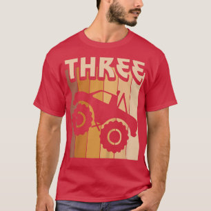 Kids 3 Year Old Monster Truck Birthday Boy Girl 3r T-Shirt