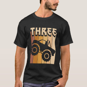 Kids 3 Year Old Monster Truck Birthday Boy Girl 3r T-Shirt