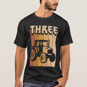 Kids 3 Year Old Tractor Birthday Boy Girl 3rd Birt T-Shirt