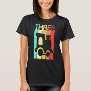 Kids 3 Year Old Train Birthday Third 3rd Birthday  T-Shirt