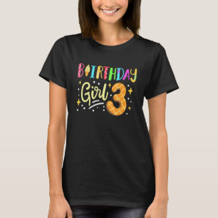 Kids 3rd Birthday 3 Year Old Girls Ice Cream Party T-Shirt