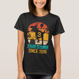 Kids 3rd Birthday Boy Dinosaur Rex 3 Year Old Girl T-Shirt