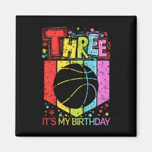 Kids 3rd Birthday Boy Girl Three 3 Year Old Sketll Magnet