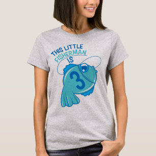 Kids 3rd Birthday Boys Fishing T-Shirt Fish 3 Year
