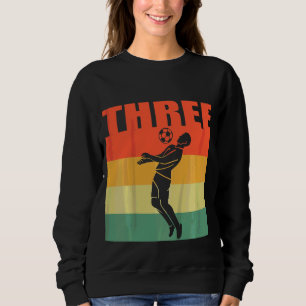 Kids 3rd Birthday For Boys Girl 3 Year Old Footbal Sweatshirt