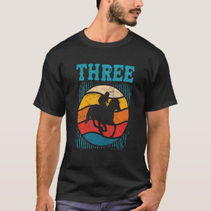 Kids 3rd Birthday Horse Rider Fan 3 Years old Girl T-Shirt