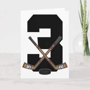 Kids 3rd Birthday Ice Hockey Kids Toddler Boys Ice Card