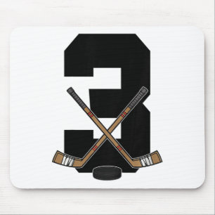 Kids 3rd Birthday Ice Hockey Kids Toddler Boys Ice Mouse Mat