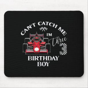 Kids 3rd Birthday Race Car Bday Boy Cant Catch Me Mouse Mat