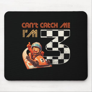 Kids 3rd Birthday Race Car Can't Catch Me I'm 3 Th Mouse Mat