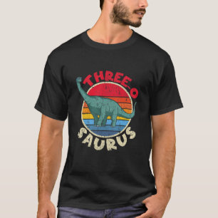 Kids 3Rd Birthday Three O Saurus Brachiosaurus I F T-Shirt