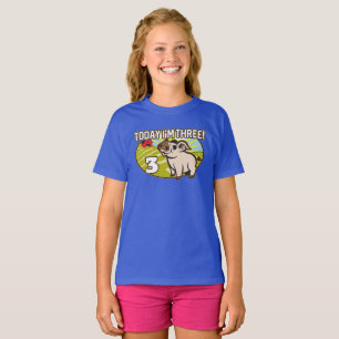 Kid's 3rd Birthday Today I'm Three! Cute Pig T-Shirt
