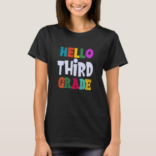 Kids 3rd Grade Back To School For Boys Girls Hello T-Shirt