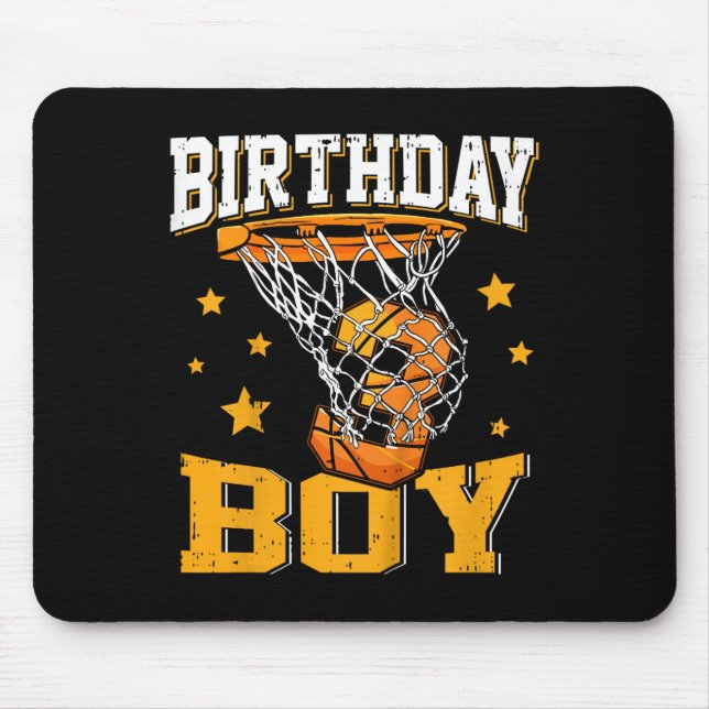 Kids 3rd third 3 three year happy birthday boy bas mouse mat (Front)