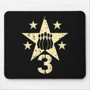 Kids 3yr Bowling Birthday 3 Year Old 3rd Birthday  Mouse Mat