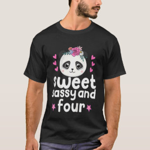 Kids 4 Birthday Sweet Sassy And Seven Cute Unicorn T-Shirt