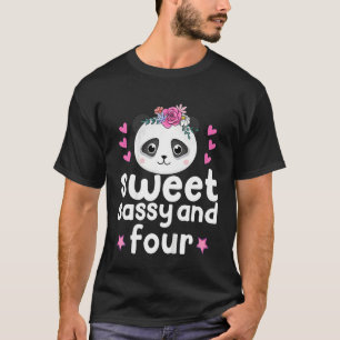 Kids 4 Birthday Sweet Sassy And Seven Cute Unicorn T-Shirt