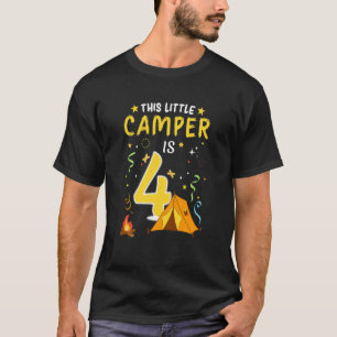 Kids 4 Year Old Camper Kids 4th Birthday Camping C T-Shirt