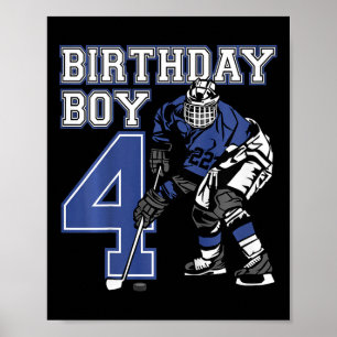 Kids 4 Year Old Ice Hockey Themed Birthday Party 4 Poster