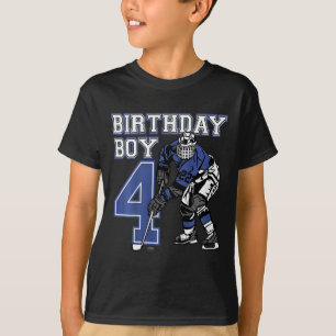 Kids 4 Year Old Ice Hockey Themed Birthday Party 4 T-Shirt