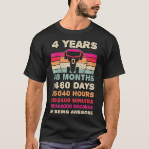 Kids 4 Year Old Race Birthday Fourth 4th Birthday T-Shirt