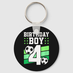 Kids 4 Years Old Boy 4th Birthday Gift Bday Soccer Key Ring