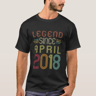 Kids 4 Years Old Gifts - Legend Since April 2018 4 T-Shirt