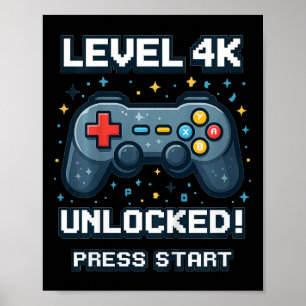 Kids 4k Boys Ck To School Retro Gamer 4k Unlocked  Poster