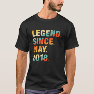 Kids 4th Birthday  4 Years Old Legend Since May 20 T-Shirt