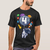 Kids 4th Birthday Astronaut 4 Year Old Birthday Bo