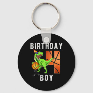 Kids 4th Birthday For Boy Bysketbyll 4 Years Old K Key Ring