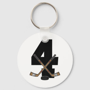 Kids 4th Birthday Ice Hockey Kids Toddler Boys Ice Key Ring