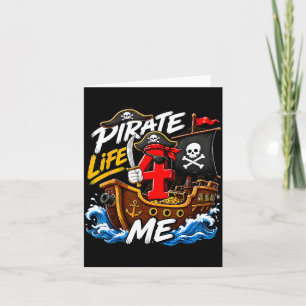 Kids 4th Birthday Pirate 4 Years Old Boy Theme Card