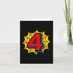 Kids 4th Birthday Sder Theme Party 4 Year Old Boys Card