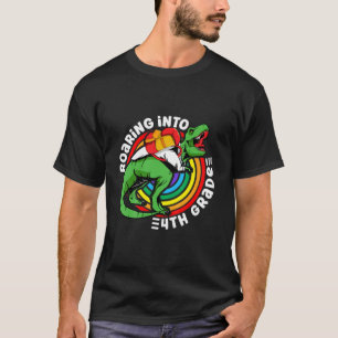 Kids 4Th Grade Dinosaur Roaring T Rex Back To Scho T-Shirt